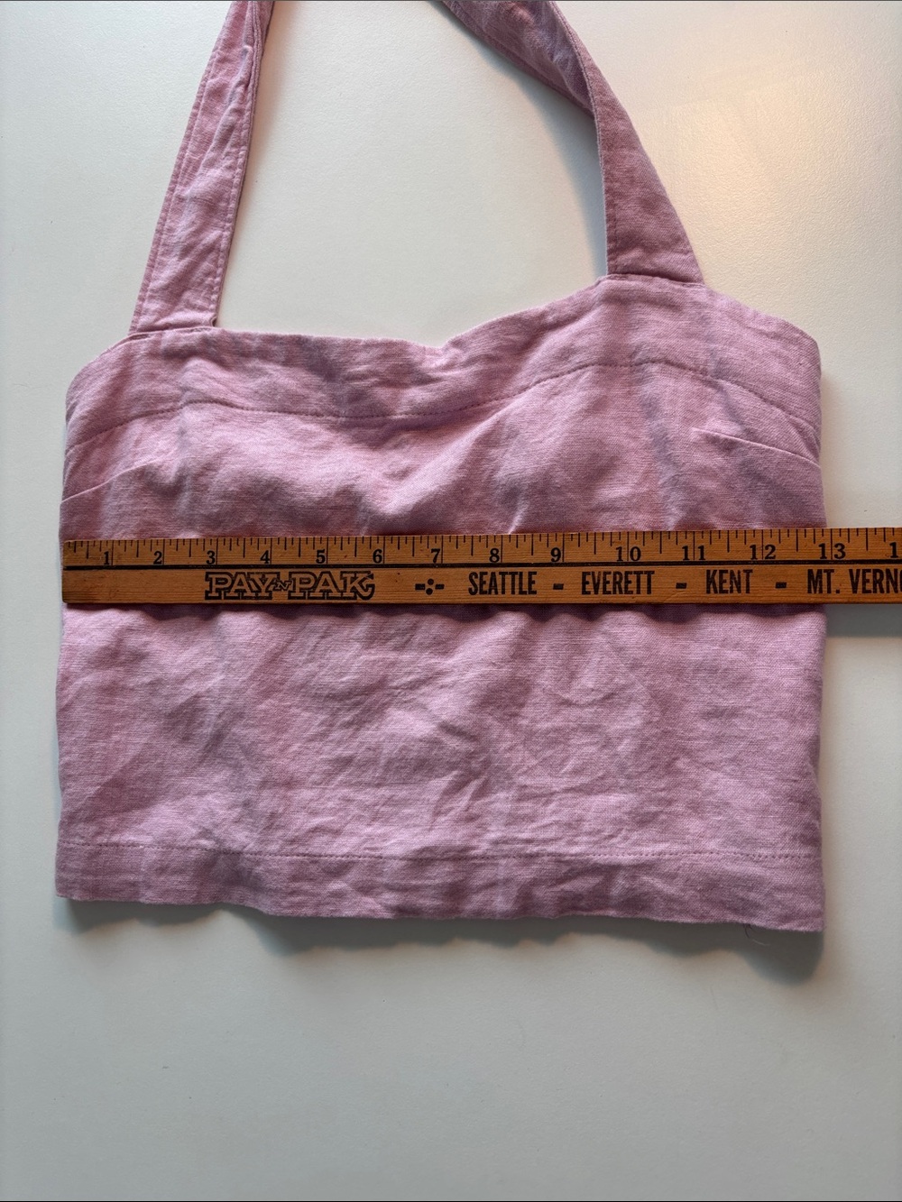 Abercrombie & Fitch Dusty Pink Linen halter top -784sku - Picture 6 of 8